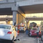Choque múltiple y volcadura complican la circulación en la autopista México-Pachuca